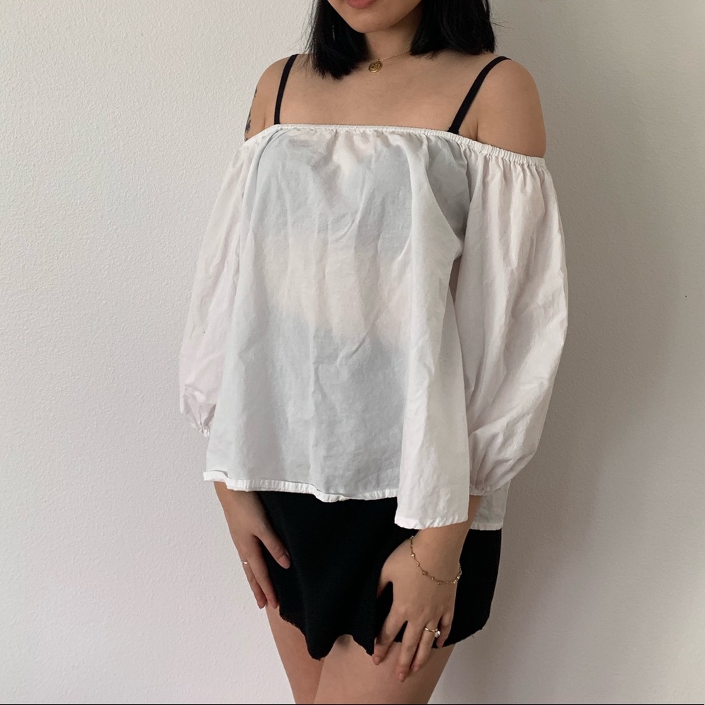 Off The Shoulder Poplin Top